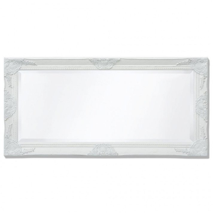 Espejo con marco estilo barroco blanco VidaXL