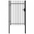Cancela de valla con una puerta de acero reforzado con revestimiento en polvo color negra 100x200 cm Vida XL
