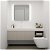 Espejo para baño con luces laterales completamente personalizable y marco negro Aspen Premium BathDecor