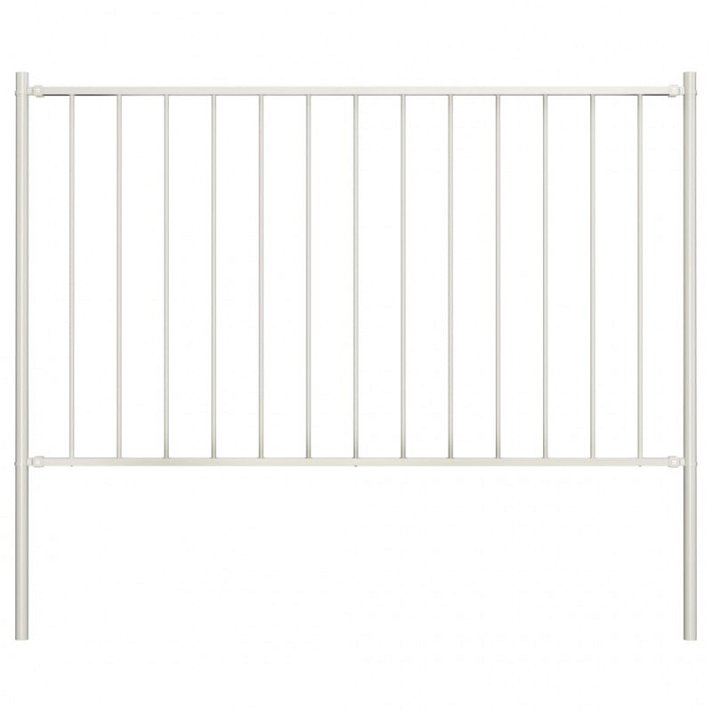 Panneau de clôture avec poteaux 170x75cm blanc VidaXL