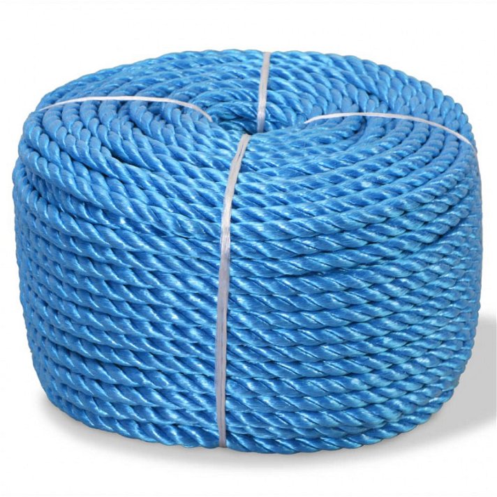 Cuerda de uso general de 12 mm hecha en polipropileno con acabado en color azul Vida XL