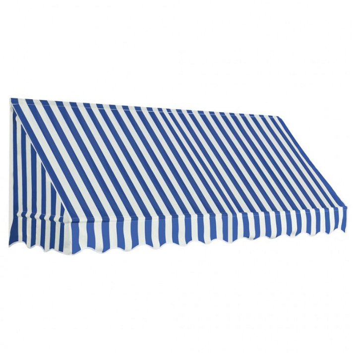 Tenda da sole per bar 250x120 cm blu e bianco Vida XL