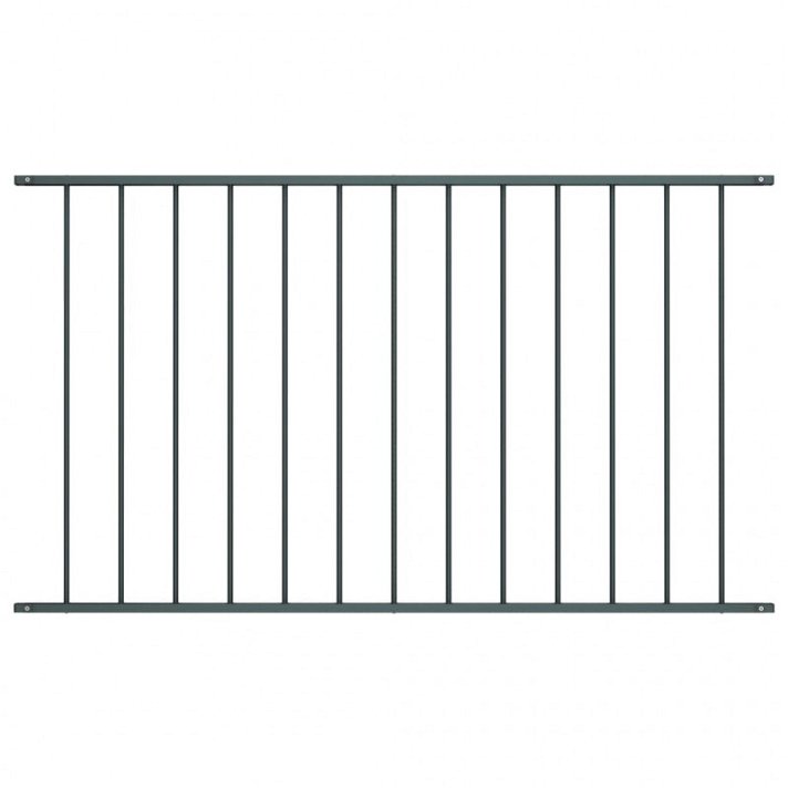 Panel de valla 1.7x1.25m sin postes fabricado en acero con recubrimiento en polvo gris antracita Vida XL