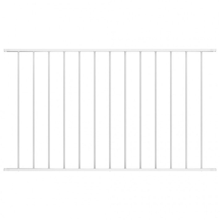 Panel de valla 1.7x0.75m sin postes fabricado en acero con recubrimiento en polvo blanco Vida XL