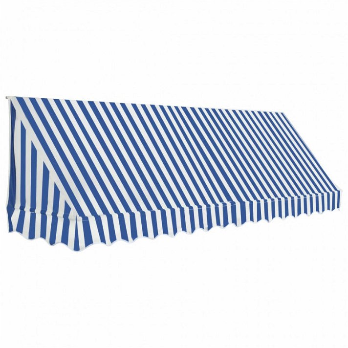 Tenda da sole per bar 350x120 cm blu e bianco Vida XL