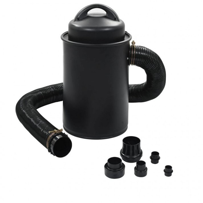 Colector de polvo 1100 W con manguera flexible y adaptador hierro color negro Vida XL