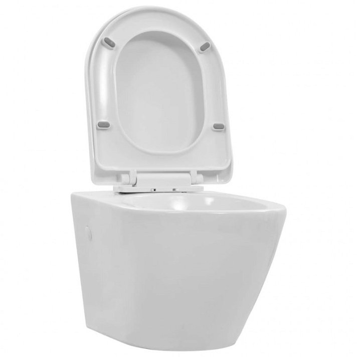 Vaso wc sospeso senza bordi in ceramica bianco Vida XL