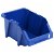 Pack de contenedores para almacenaje apilables 15x24x12 cm azul VidaXL