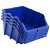 Pack de contenedores para almacenaje apilables elaborados en polipropileno con acabado azul VidaXL