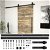 Kit de quincaillerie pour portes coulissantes en acier peint par poudrage noir Vida XL