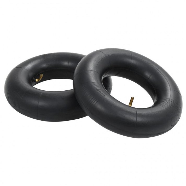 Conjunto de cámaras internas de goma para neumáticos de 30 cm color negro Vida XL