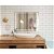 Espelho para casa de banho com luz incorporada em várias medidas com moldura com acabamento em preto Hazel XL BathDecor