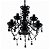 Lámpara de techo tipo araña 38x45 cm de cristal artificial con acabado negro Vida XL