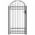 Portail de clôture en arc de cercle en acier noir 100x200 cm Vida XL