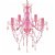 Lámpara de techo tipo araña 40x40 cm de cristal artificial con acabado rosa Vida XL