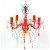 Lámpara araña de techo con cristales de varios colores 5 bombillas Vida XL