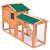 Coelheira de madeira com telhado verde 140x85 cm Vida XL