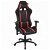 Silla de escritorio reclinable con ruedas tapizada lisa en cuero artificial rojo y negro Racing Vida XL