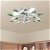 Lámpara de techo con brazos de cristal hojas blanco y verde Vida XL