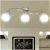 Lámpara de techo de cristal y soporte curvado 3 bombillas E14 Vida XL