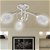 Lámpara de techo con tres focos ovales de cristal acrílico blanco Vida XL