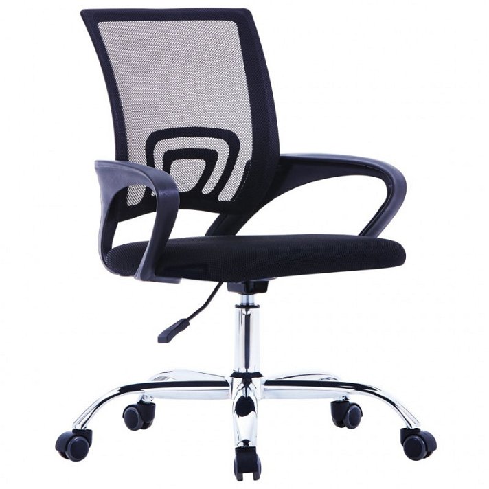 Sedia girevole da ufficio regolabile in altezza tra 85-95 cm colore nero Vida XL