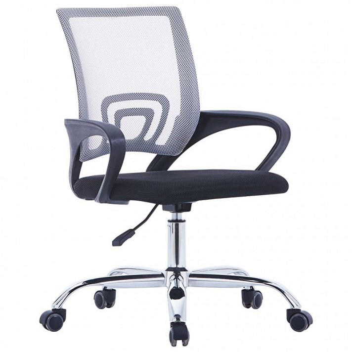 Sedia girevole da ufficio regolabile in altezza tra 85-95 cm colore grigio Vida XL