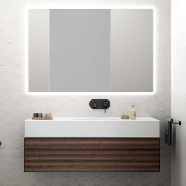Espelho com desenho de mosaico de 4 mm com luz led incorporada em várias medidas Oak XL BathDecor
