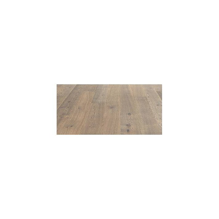 Pavimento de madera natural con lamas de 220 cm de acabado roble gris tabaco Sauvage Retro nL HARO