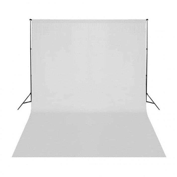 Telón de fondo para estudio de fotografía de algodón blanco 500x300 cm de Vida XL
