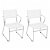 Conjunto de cadeiras para sala de jantar empilháveis de plástico branco Vida XL