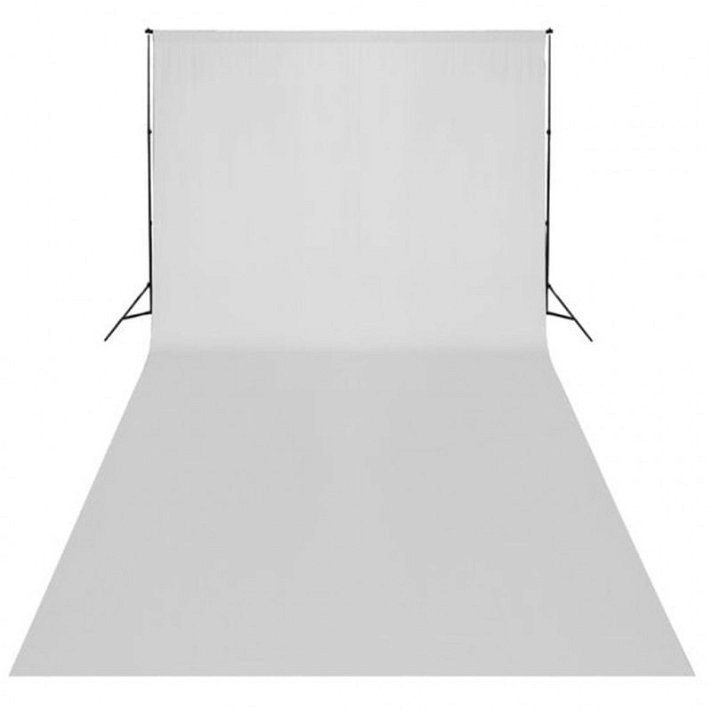 Telón de fondo para estudio de fotografía de algodón blanco 600x300 cm de Vida XL