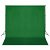 Soporte de aluminio con telón de fondo de algodón verde de 600x300 cm para fotografía Vida XL