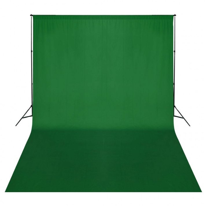 Suporte de alumínio com fundo de algodão verde 300x500 cm para foto Vida XL