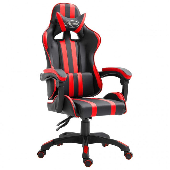 Cadeira gaming Xtreme de couro sintético vermelho Vida XL