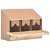 Ponedero con tres compartimentos de 72x54 cm color marrón y madera natural Vida XL