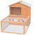 Jaula de madera para conejos con techo y patio Vida XL