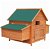 Casa para pollos y gallinas fabricada en madera 157x97x110 cm color marrón y verde Vida XL