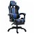 Cadeira gaming com apoio de pés Xtreme de couro sintético azul Vida XL