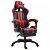 Cadeira gaming com apoio de pés Xtreme de couro sintético vermelho Vida XL