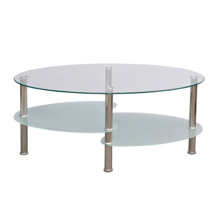 Table d'appoint en verre blanc Vida XL au design original