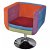 Poltrona a forma di cubo imbottita di altezza regolabile dal design moderno multicolore Vida XL