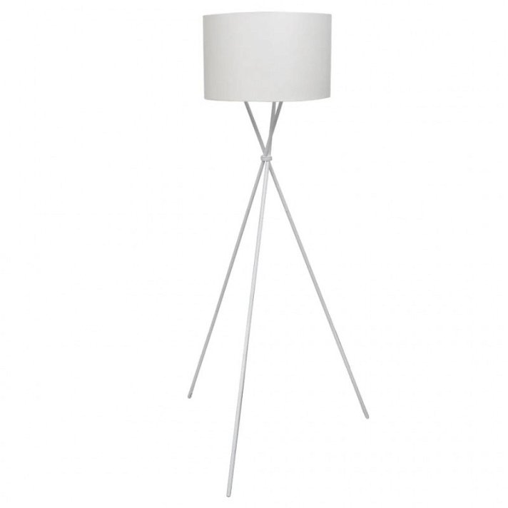 Lámpara de pie de 38 cm color blanco con pantalla y soporte en forma de trípode Vida XL