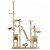 Rascador para gatos poste rascador de sisal 230-250 cm beige Vida XL