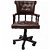 Chaise pivotante de bureau ou de maison en tissu spécial en cuir mélangé de couleur marron VidaXL