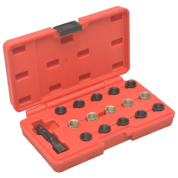 Kit de herramientas de reparación de roscas de bujía Vida XL
