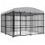 Caisse pour chien avec barreaux en acier noir et toit 300x210 cm Vida XL