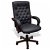 Elegante cadeira de escritório estofada em couro preto falso Vida XL