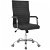 Cadeira de escritório preta com altura ajustável feita de madeira e pele PU Vida XL