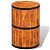 Tamborete de madeira maciça de mangueira rústica Vida XL